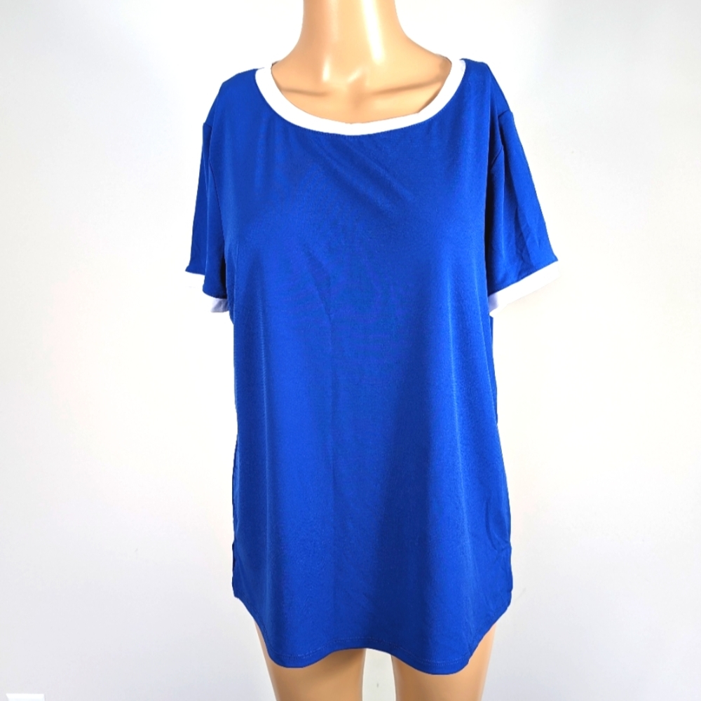 Anne Klein short sleeves blouse size L